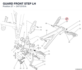 GUARD FRONT STEP LH 24712151A diagram position