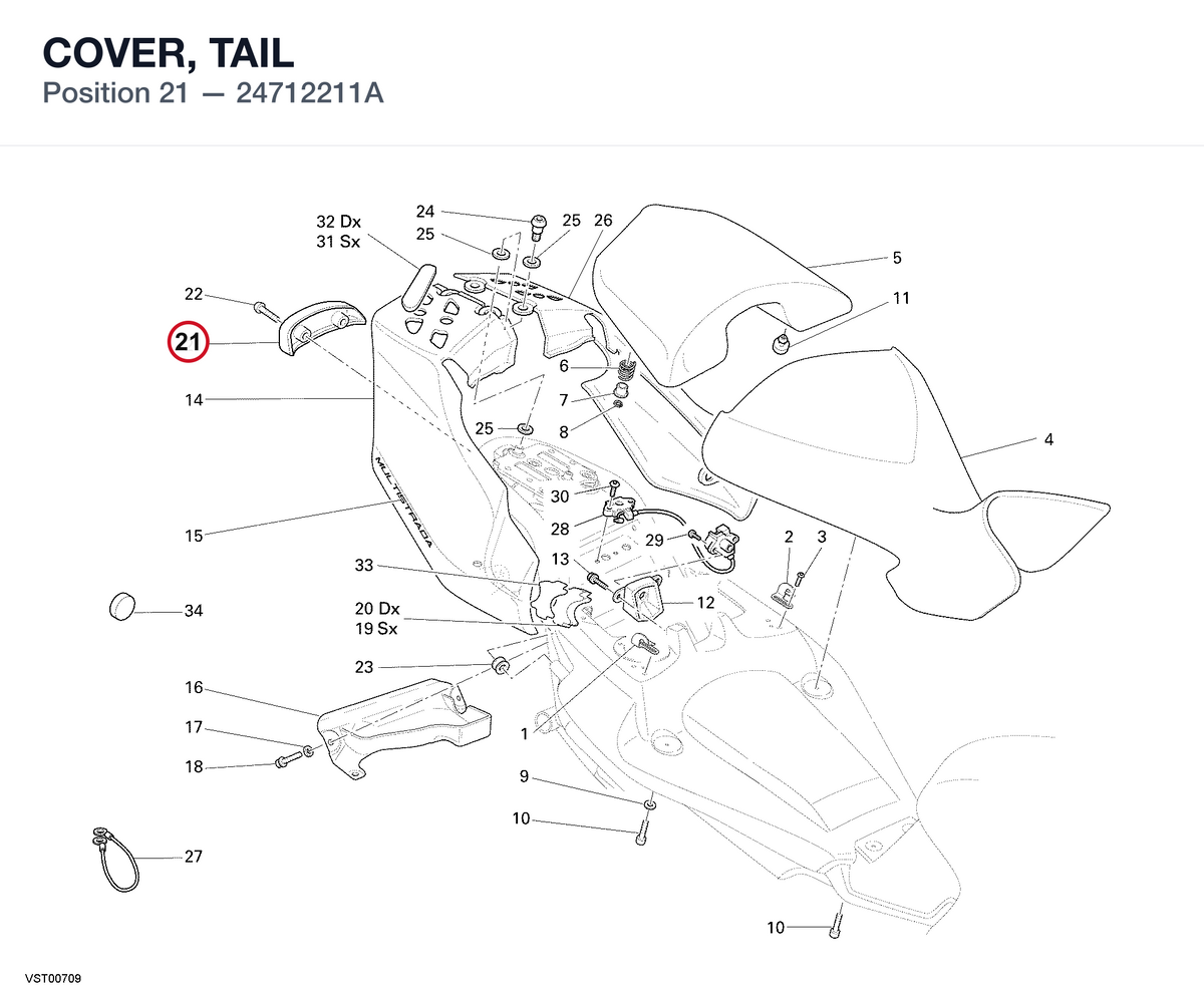 COVER, TAIL 24712211A diagram position