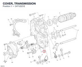 COVER, TRANSMISSION 24712221E diagram position