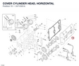 COVER CYLINDER HEAD, HORIZONTAL 24712331A diagram position