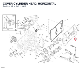 COVER CYLINDER HEAD, HORIZONTAL 24712331A diagram position