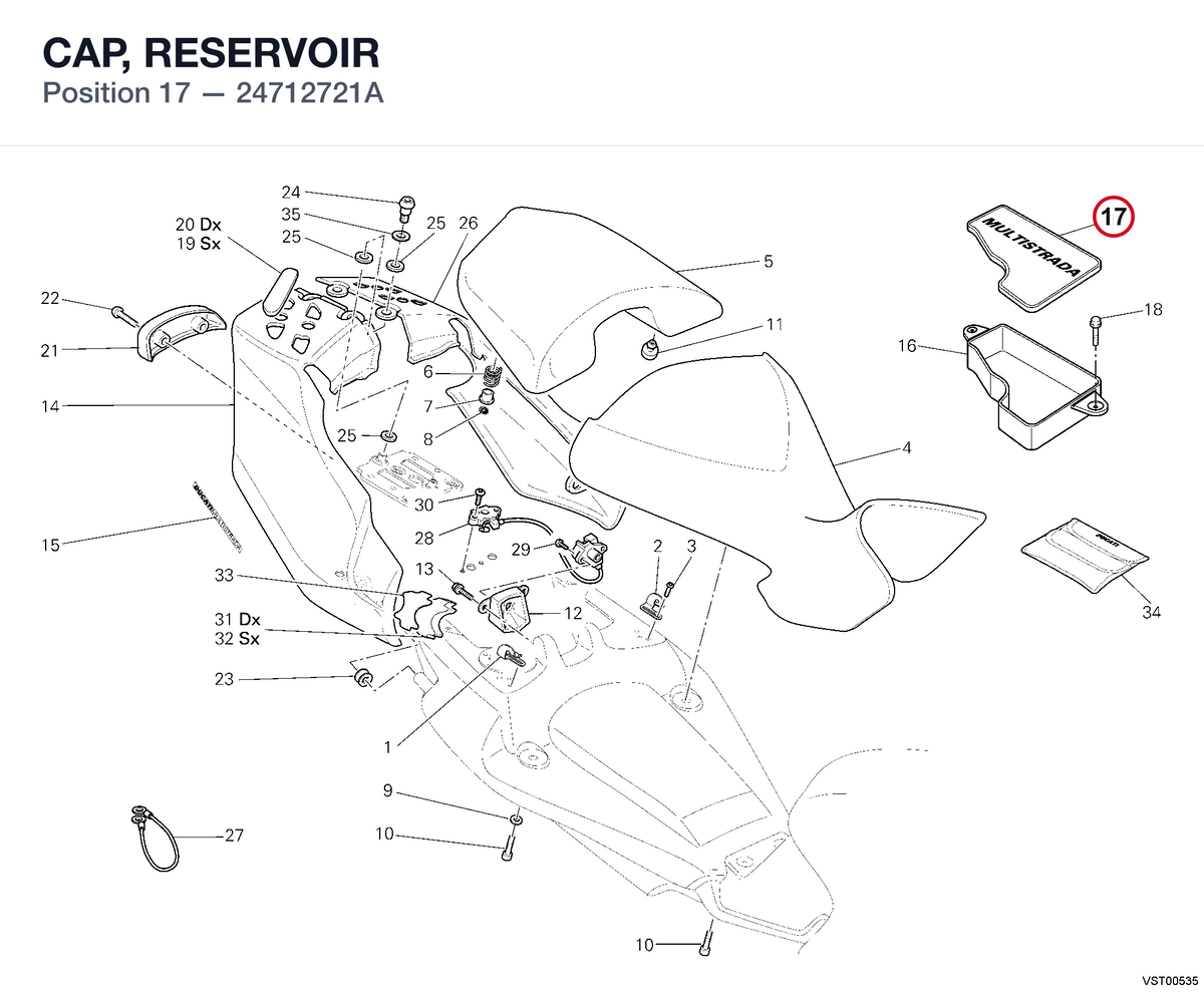 CAP, RESERVOIR 24712721A diagram position