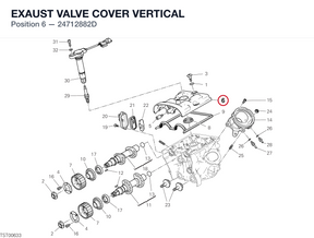 EXAUST VALVE COVER VERTICAL 24712882D diagram position