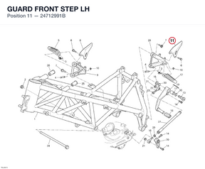 GUARD FRONT STEP LH 24712991B diagram position