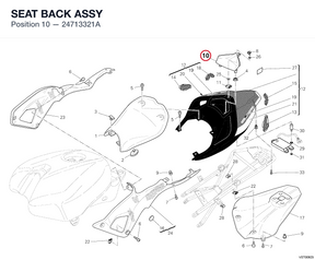 SEAT BACK ASSY 24713321A diagram position