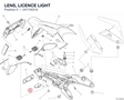 LENS, LICENCE LIGHT 24713331A diagram position