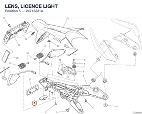 LENS, LICENCE LIGHT 24713331A diagram position