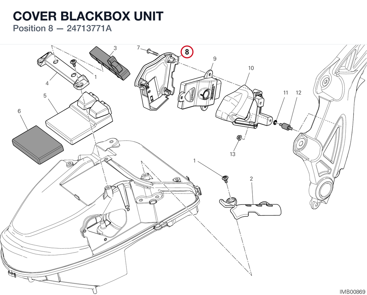 COVER BLACKBOX UNIT 24713771A diagram position