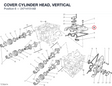 COVER CYLINDER HEAD, VERTICAL 24714151AB diagram position