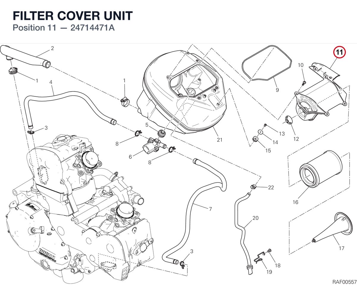 FILTER COVER UNIT 24714471A diagram position