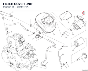 FILTER COVER UNIT 24714471A diagram position