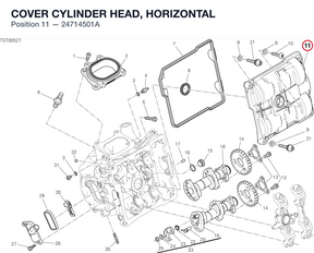 COVER CYLINDER HEAD, HORIZONTAL 24714501A diagram position