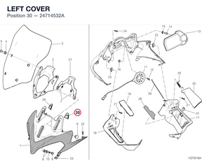LEFT COVER 24714532A diagram position