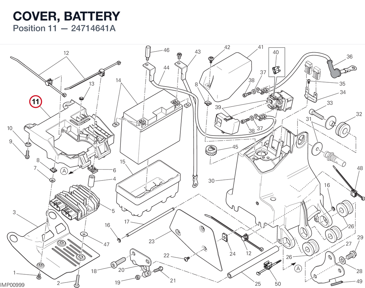 COVER, BATTERY 24714641A diagram position