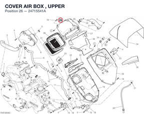 COVER AIR BOX , UPPER 24715541A diagram position