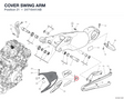 COVER SWING ARM 24716441AB diagram position