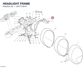 HEADLIGHT FRAME 24717181A diagram position