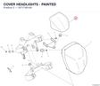 COVER HEADLIGHTS - PAINTED 24717461AA diagram position