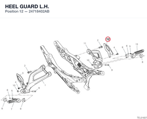 HEEL GUARD L.H. 24718402AB diagram position