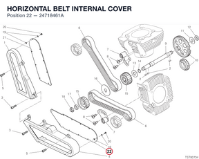 HORIZONTAL BELT INTERNAL COVER 24718461A diagram position