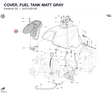 COVER, FUEL TANK MATT GRAY