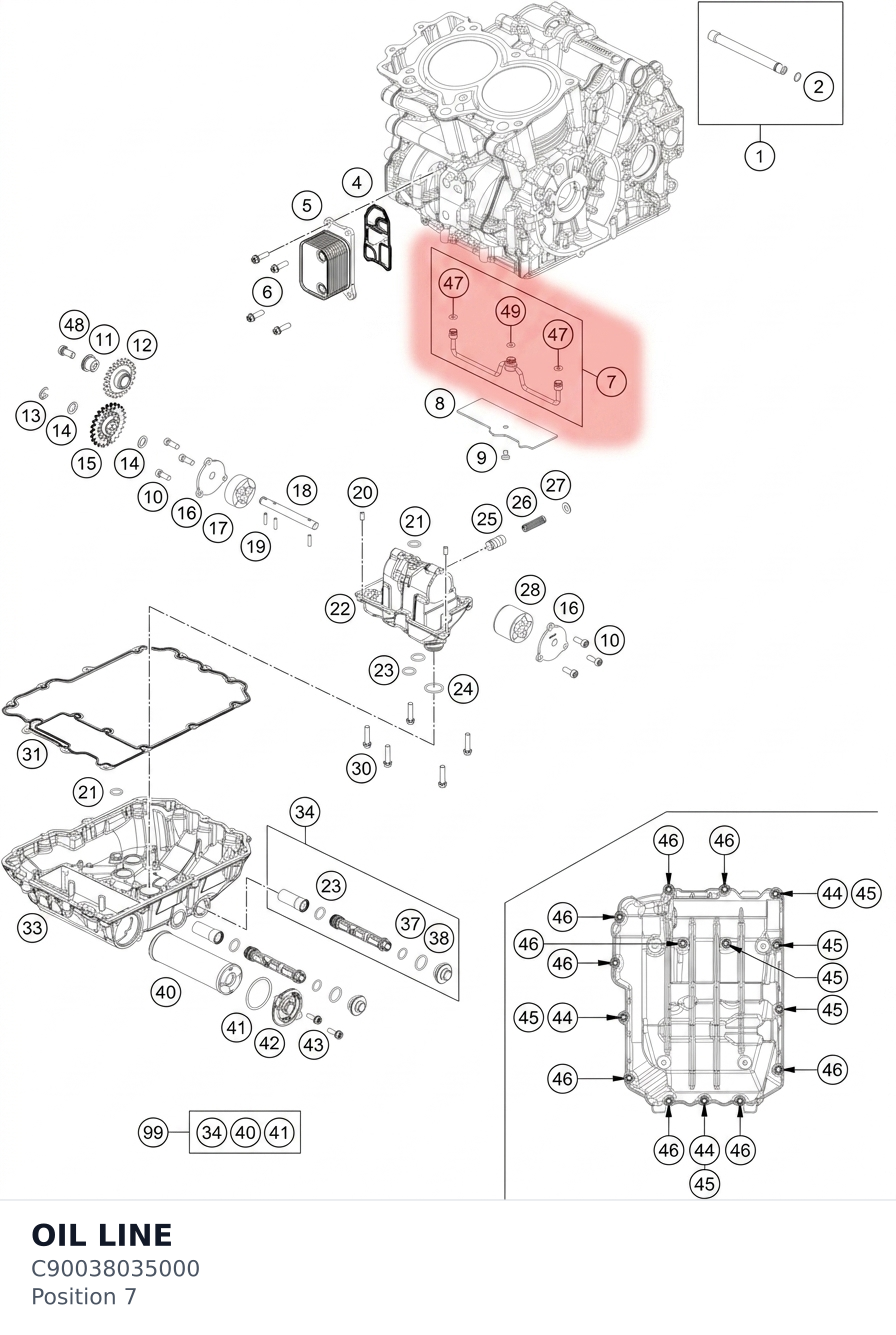 Diagram preview: OIL LINE (C90038035000)