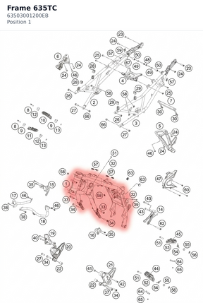 Diagram preview: Frame   635TC (63503001200EB)
