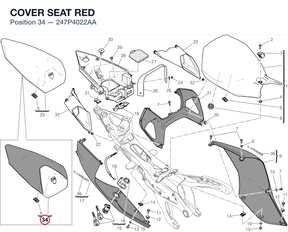 COVER SEAT RED 247P4022AA diagram position