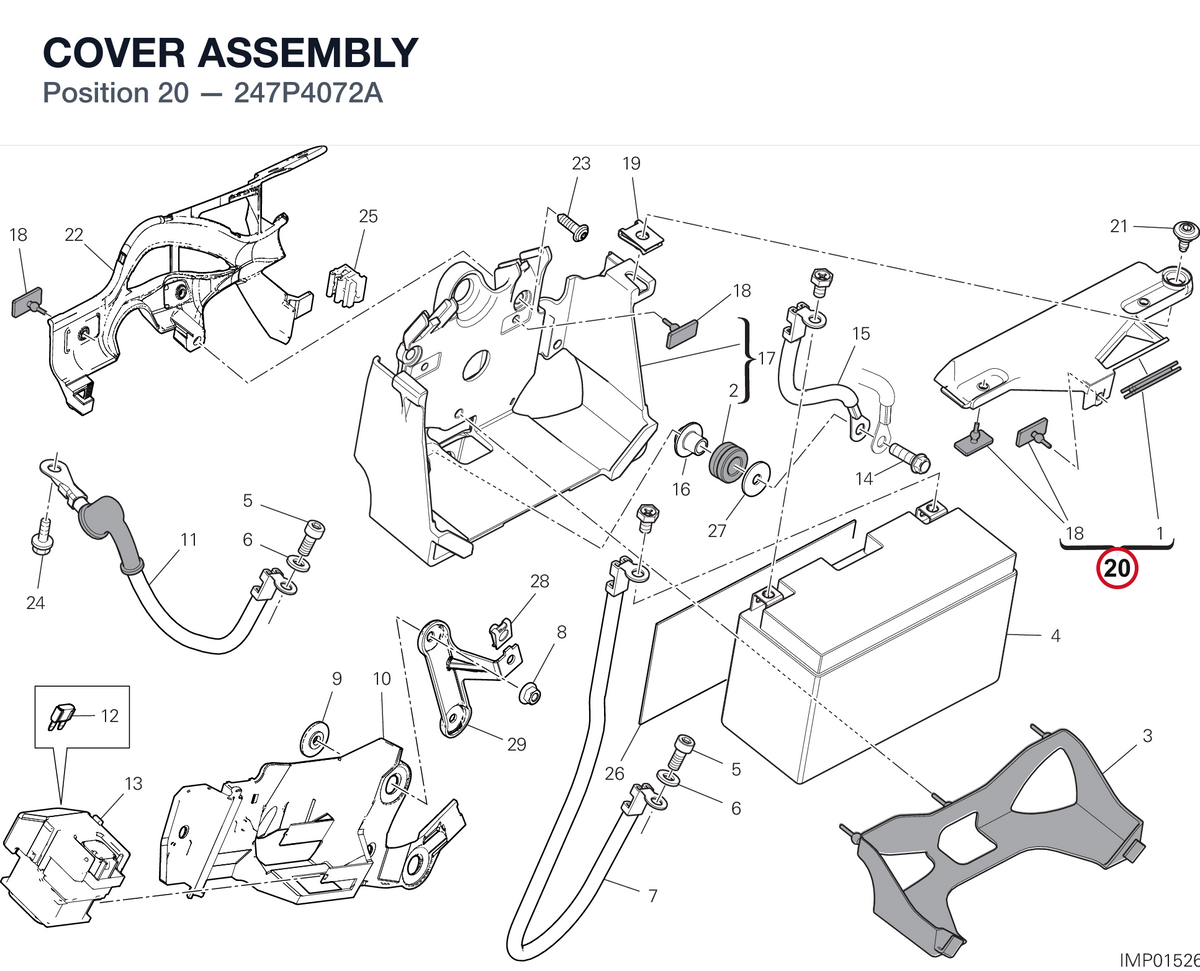 COVER ASSEMBLY 247P4072A diagram position