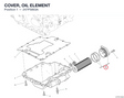 COVER, OIL ELEMENT 247P5863A diagram position