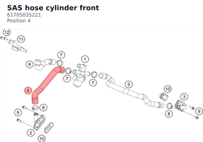 Diagram preview: SAS hose cylinder front (61705035221)