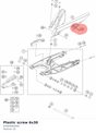 Diagram preview: Plastic screw 6x30 (93004064000)