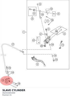 Diagram preview: SLAVE CYLINDER (A62432061000)