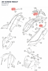 Diagram preview: AH SCREW M8X27 (J020080274)