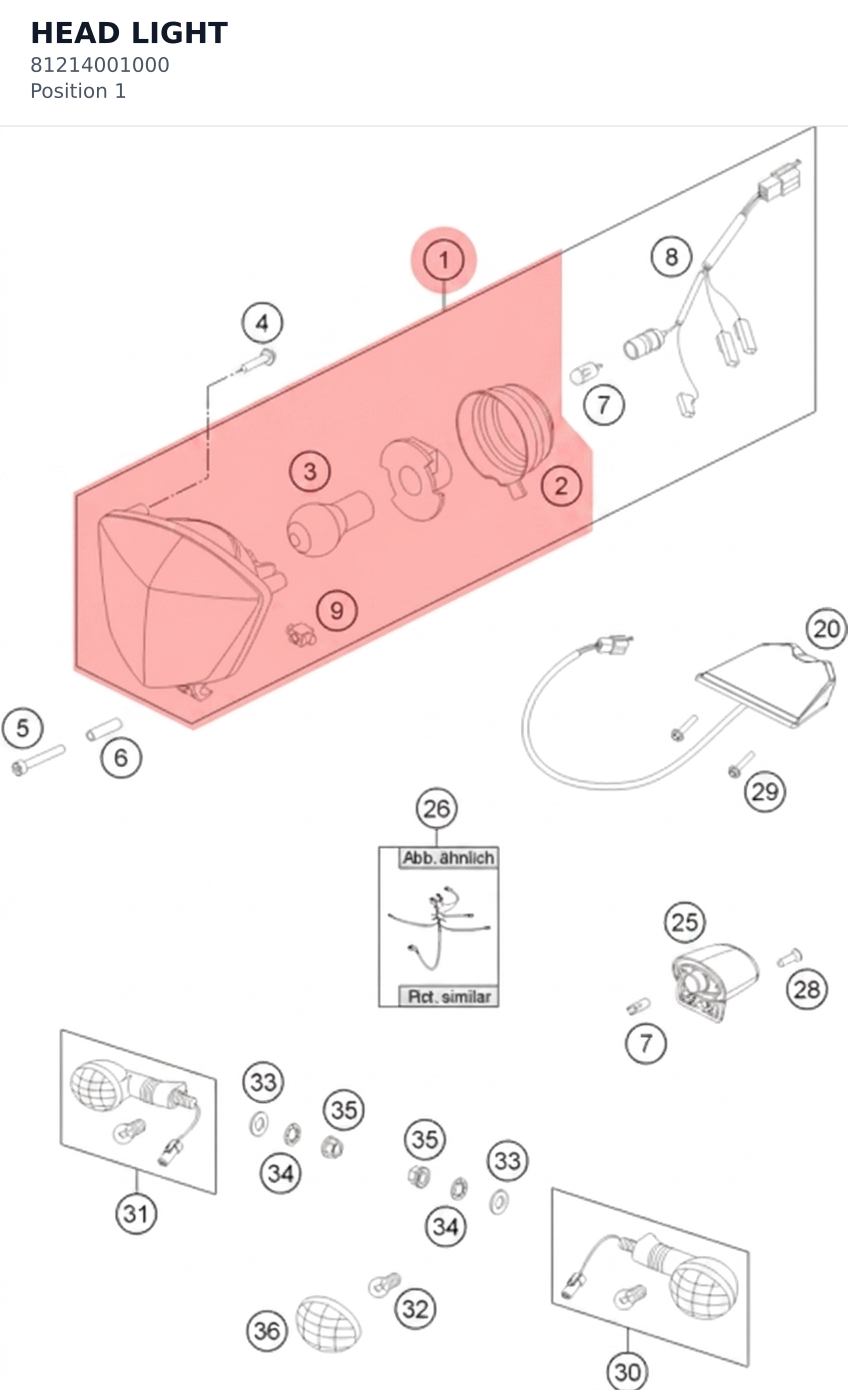 Diagram preview: HEAD LIGHT (81214001000)