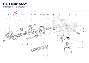 OIL PUMP ASSY 24920021A diagram position