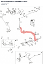 Diagram preview: BRAKE HOSE REAR MASTER CYL. (76542003000)