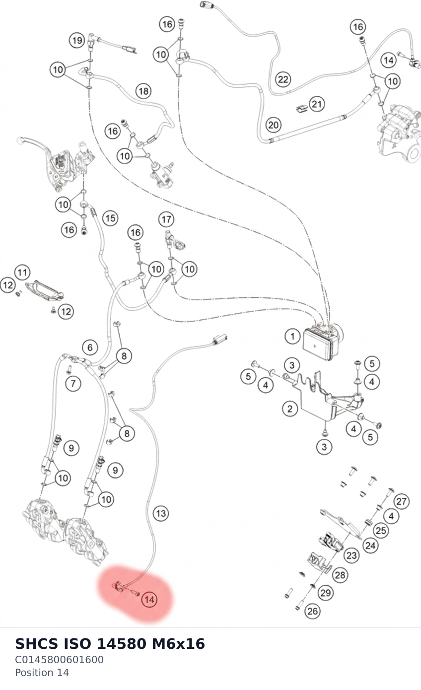 Diagram preview: SHCS ISO 14580 M6x16 (C0145800601600)