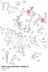 Diagram preview: BOLT FOR FOOTREST REAR 03 (60003044000)