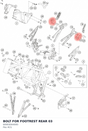Diagram preview: BOLT FOR FOOTREST REAR 03 (60003044000)