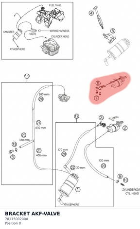 Diagram preview: BRACKET AKF-VALVE (78115002000)