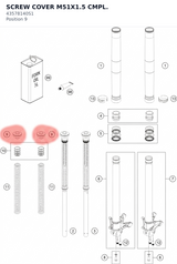 Diagram preview: SCREW COVER M51X1.5 CMPL. (43578140S1)