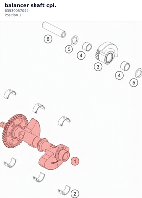 Diagram preview: balancer shaft cpl. (63530057044)