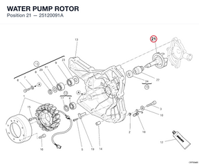 WATER PUMP ROTOR 25120091A diagram position