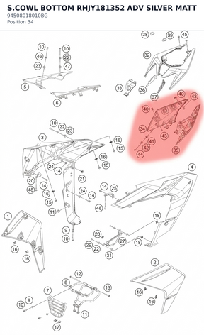 Diagram preview: S.COWL BOTTOM RHJY181352 ADV SILVER MATT (94508018010BG)