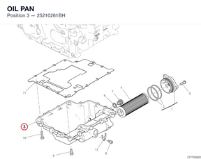 OIL PAN 25210261BH diagram position
