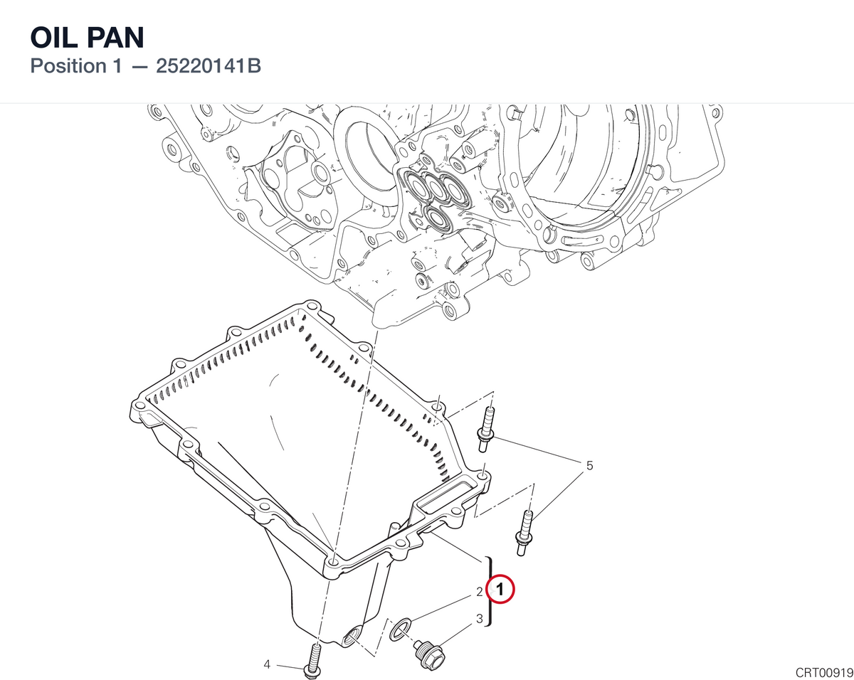 OIL PAN 25220141B diagram position