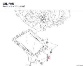 OIL PAN 25220141B diagram position