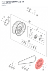 Diagram preview: rear sprocket DYMAG 40 (A65310851040)