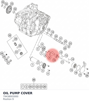 Diagram preview: OIL PUMP COVER (79438003000)